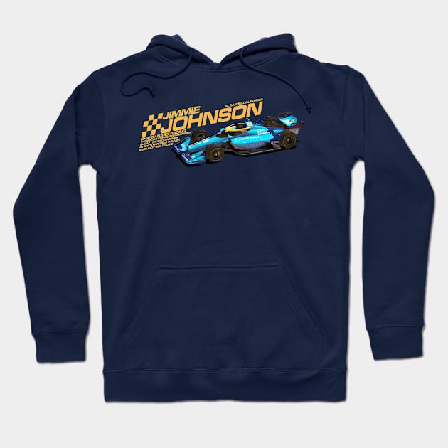 Jimmie Johnson 2022 (yellow) Hoodie by Sway Bar Designs